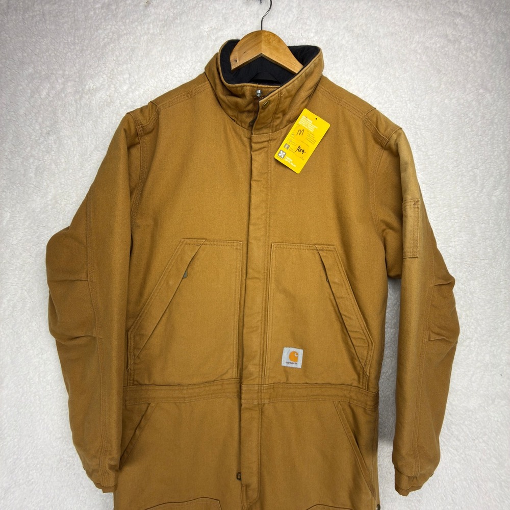 Carhartt Washed Duck Insulated Coveralls Mens Medium OX4396 Brown NWT NOS
